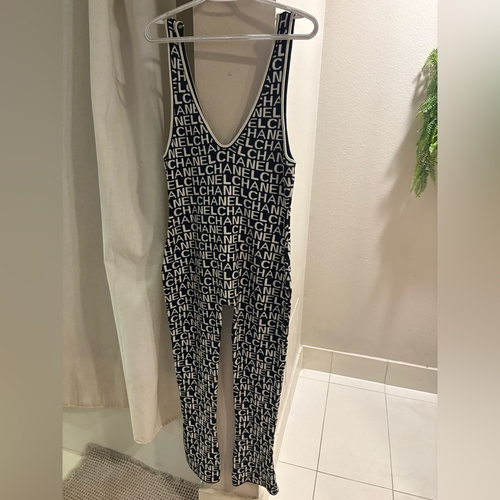 Chanel Monogram Black and White Jumpsuit - Picture 3 of 5